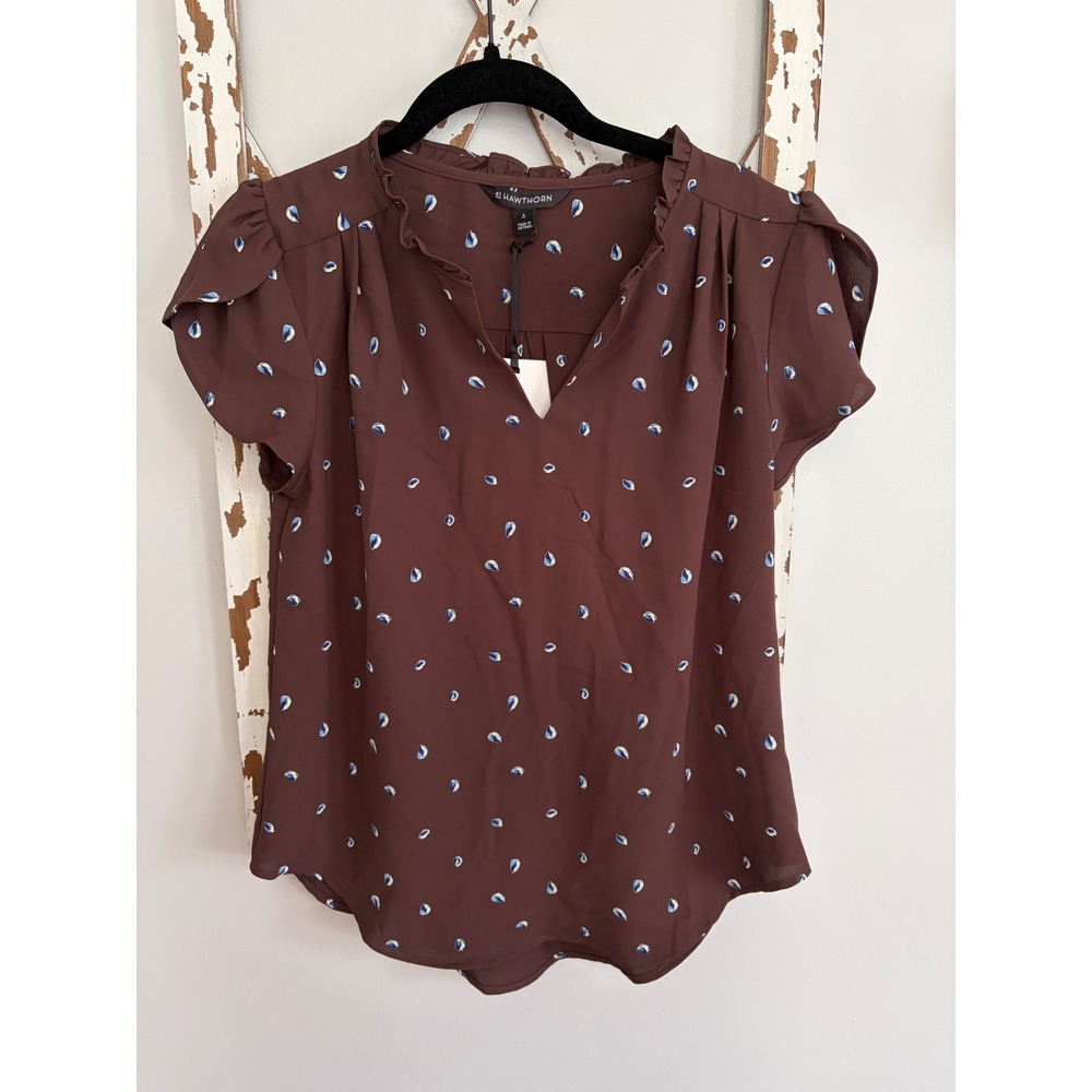 41 Hawthorn Tulip Sleeve Blouse Size Small New